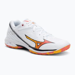 Badmintono batai Mizuno Wave Claw 3 white/citrus/calypso coral