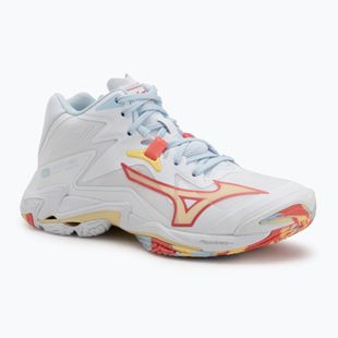 Moteriški tinklinio batai Mizuno Wave Lightning Z8 Mid white/calypso coral/pale banan