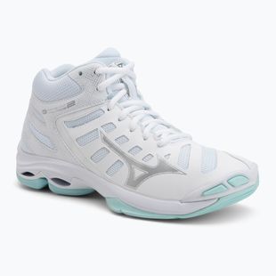 Moteriški tinklinio batai Mizuno Wave Voltage 2 Mid white/blue tint