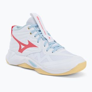 Moteriški tinklinio batai Mizuno Wave Momentum Pro Mid white/calypso coral/pale banan