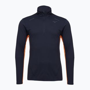 Vyriški bėgimo marškinėliai ilgomis rankovėmis Mizuno Tech Thermal Charge Half Zip baritone blue