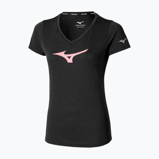 Moteriški bėgimo marškinėliai Mizuno Core Runbird Tee black/mauve