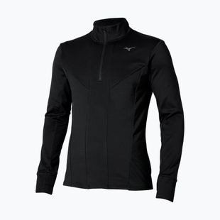 Vyriški bėgimo marškinėliai ilgomis rankovėmis Mizuno Active Warm Half Zip black