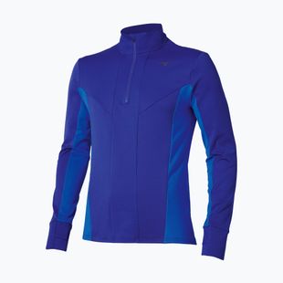 Vyriški bėgimo marškinėliai ilgomis rankovėmis Mizuno Active Warm Half Zip sodalite blue