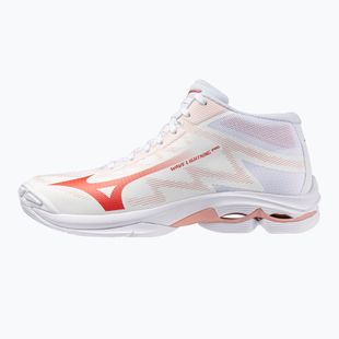 Moteriški tinklinio bateliai Mizuno Wave Lightning Pro Mid white/rose elegance/lava falls