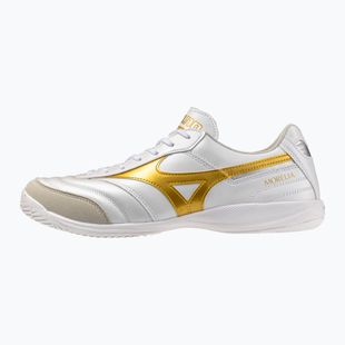 Futbolo bateliai Mizuno Morelia Sala Elite IN white/football gold/galaxy silver
