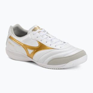 Futbolo bateliai Mizuno Morelia Sala Elite IN white/football gold/galaxy silver