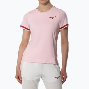 Moteriški teniso marškinėliai Mizuno Stargazer Tee pinkesque