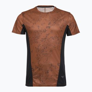 Vyriški bėgimo marškinėliai Mizuno Active DryAeroFlow Graphic copper brown