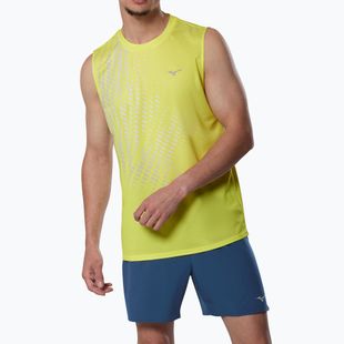 Vyriški bėgimo marškinėliai Mizuno Core Graphic Sleeveless lightning yellow