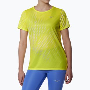 Moteriški bėgimo marškinėliai Mizuno Core Graphic Tee lightning yellow