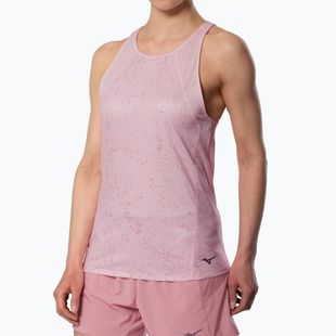 Moteriški bėgimo marškinėliai Mizuno Active DryAeroFlow Graphic Tank Top pinkesque