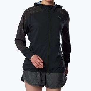 Moteriška bėgimo striukė Mizuno Active Alpha Hooded black