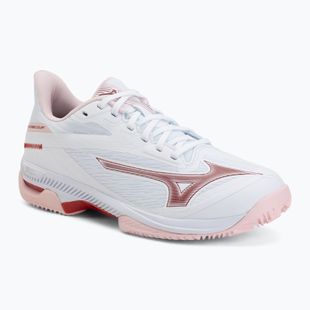 Moteriški teniso batai Mizuno Wave Exceed Court CC W white/pinkesque/barbados cherr