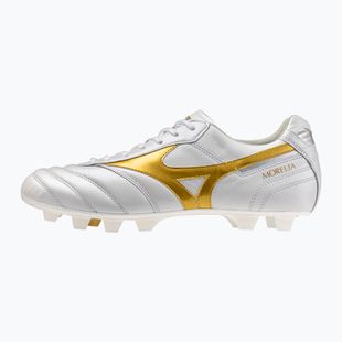 Futbolo bateliai Mizuno Morelia II Japan FG white/football gold/galaxy silver