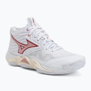 Moteriški tinklinio bateliai Mizuno Wave Momentum Elite Mid white/rose elegance/lava falls