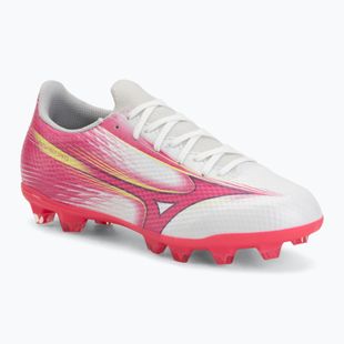 Vaikiški futbolo batai Mizuno Alfa III Select Jr FG white/fuchsia purple