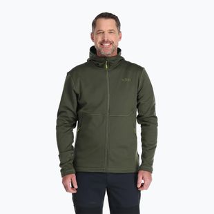 Vyriškas džemperis su gobtuvu Rab Superflux Hoody army QFE-89