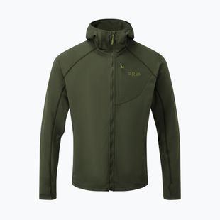 Vyriškas džemperis su gobtuvu Rab Superflux Hoody army QFE-89