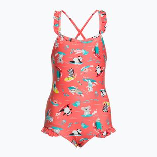 Speedo Digital Frill Thinstrap vaikiškas vientisas maudymosi kostiumėlis Orange 8-1288115155