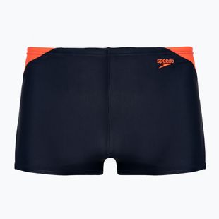 Speedo Hyper Boom Logo Splice vaikiškos maudymosi kelnės tamsiai mėlynos/oranžinės spalvos