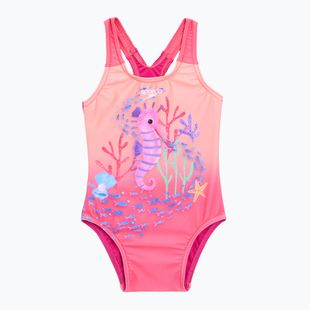 Vaikiškas vientisas maudymosi kostiumėlis Speedo Digital Printed bloominous pink/cupid coral