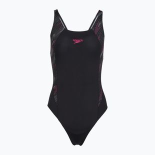 Moteriškas vientisas maudymosi kostiumėlis Speedo HyperBoom Splice Muscleback black/electric pink