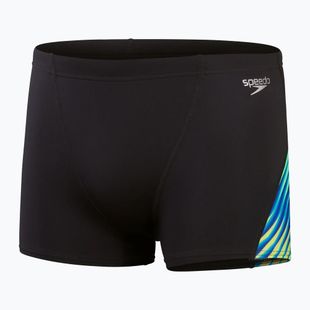 Vyriškos maudymosi trumpikės Speedo Allover Digital V-Cut Aquashort black/true cobalt