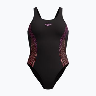 Moteriškas vientisas maudymosi kostiumėlis Speedo Placement Muscleback neon violet
