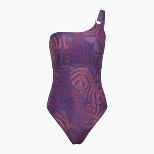Moteriškas vientisas plaukimo kostiumėlis Speedo Shaping Printed Asymmetric hapuna blue