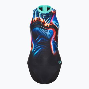 Moteriškas vientisas plaukimo kostiumas Speedo Printed Hydrasuit speedo black