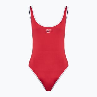 Moteriškas vientisas plaukimo kostiumėlis Speedo Solid Bound Scoop high risk red