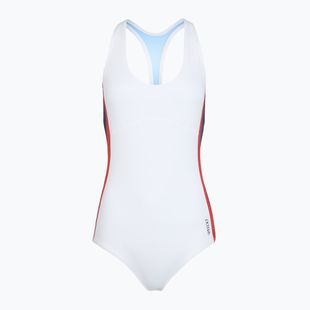 Moteriškas vientisas maudymosi kostiumėlis Speedo Jetstream Boyleg bright white