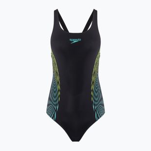 Vientisas plaukimo kostiumas Speedo Placement Muscleback hyper yellow