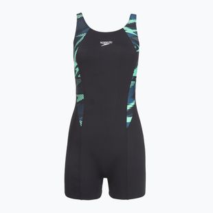 Moteriškas vientisas maudymosi kostiumėlis Speedo HyperBoom Splice Legsuit dark teal