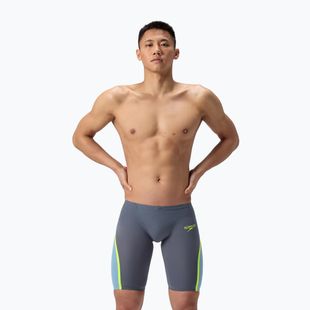 Vyriški plaukimo šortai Speedo Fastskin LZR Intent 2.0 Jammer pilka lead/acadia mėlyna/hiper geltona