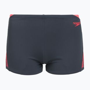 Vyriškos plaukimo trumpikės Speedo Hyper Boom Splice pilka lead/neon koralas