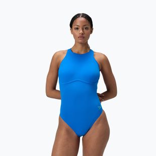 Moteriškas vientisas maudymosi kostiumėlis Speedo Racer Zip with Built in Swim Bra lagoon blue
