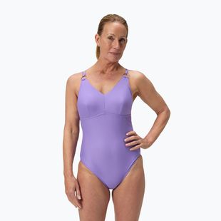 Moteriškas vientisas maudymosi kostiumėlis Speedo Shaping Strappy purple mist