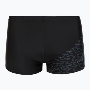 Vyriškos plaukimo trumpikės Speedo Medley Logo Aquashort juoda/pilka