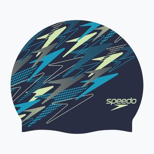 Plaukimo kepuraitė Speedo Printed Silicone peacoat/pale clover/mayan blue