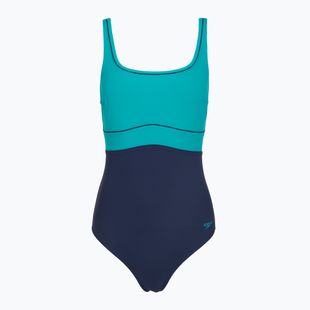 Moteriškas vientisas maudymosi kostiumėlis Speedo Shaping Contour Eclipse peacock teal/peacoat