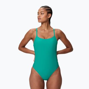 Moteriškas vientisas plaukimo kostiumėlis Speedo Solid Racerback peacock teal/peacoat