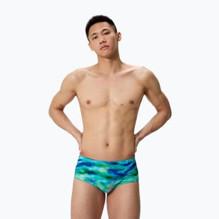Vyriškos maudymosi trumpikės Speedo Printed 13.5 cm Brief Sunset Grove/Green