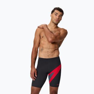 Vyriški plaukimo šortai Speedo Hyperboom anthracite/high risk red