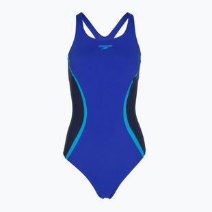 Moteriškas vientisas maudymosi kostiumėlis Speedo Solid Splice Medalist sapphire/peacoat