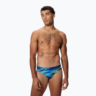 Vyriškos plaukimo glaudės Speedo Hyperboom Print Brief 2.5" peacoat/deep sapphire
