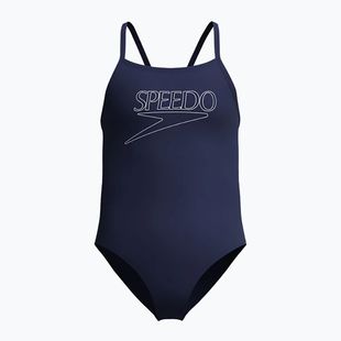 Vaikiškas vientisas maudymosi kostiumėlis Speedo Endurance+ Logo Thinstrap peacoat