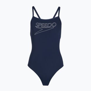 Vaikiškas vientisas maudymosi kostiumėlis Speedo Endurance+ Logo Thinstrap peacoat