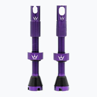 Vožtuvų komplektas presta Peaty's X Chris King MK2 Tubeless Valves 42 mm violet